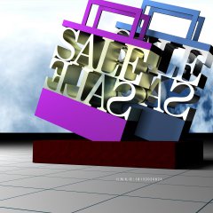 不銹鋼購(gòu)物袋雕塑，商場(chǎng)不銹鋼雕塑