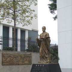 立式魯班雕塑，廣場古代名人銅雕