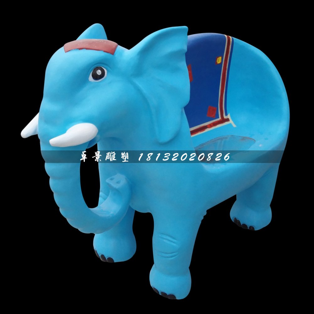 小象座椅雕塑，玻璃鋼卡通雕塑 (1)