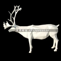 抽象馴鹿雕塑，玻璃鋼抽象動物雕塑