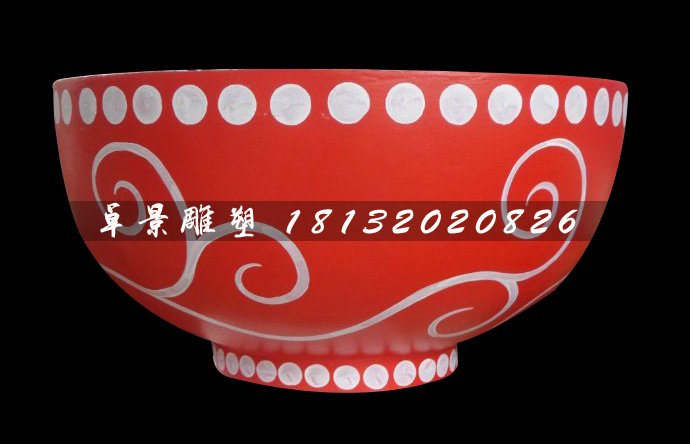 玻璃鋼碗雕塑，玻玻璃鋼碗雕塑，玻璃鋼彩繪雕塑