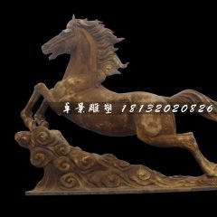 銅雕馬，廣場馬踏祥云銅雕
