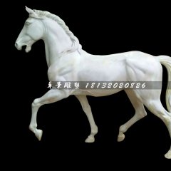 廣場白馬雕塑，玻璃鋼動物雕塑