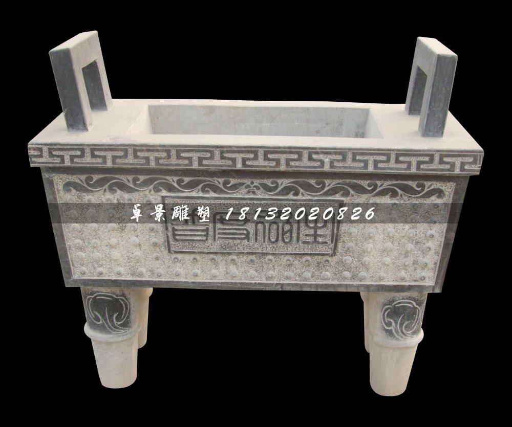 青石香爐，寺廟石香爐 (2)