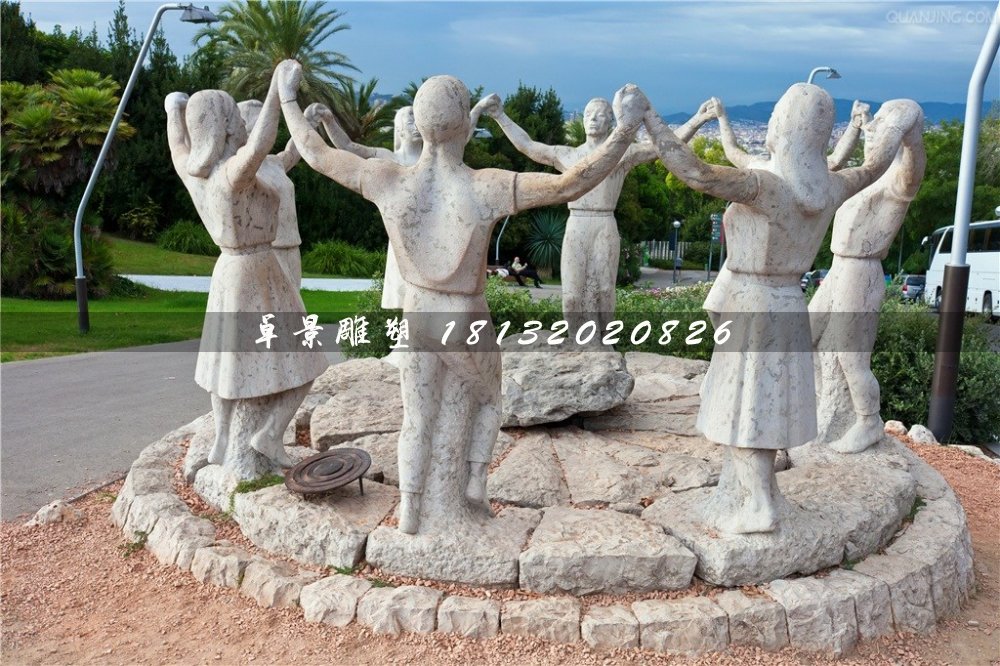 團結石雕，公園人物石雕