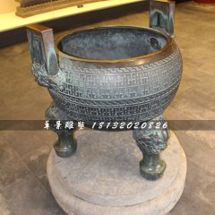 三足香爐銅雕，寺廟銅香爐