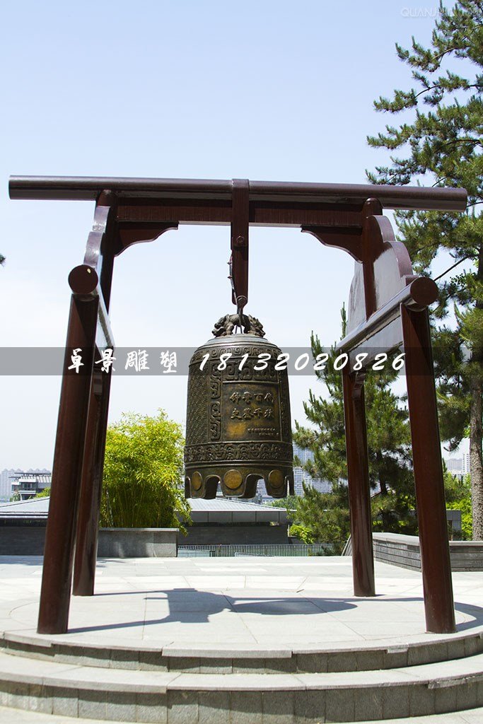 銅鐘，黃銅鐘，廣場銅鐘雕塑