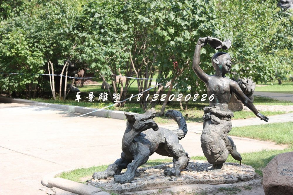 童年銅雕，公園小孩銅雕