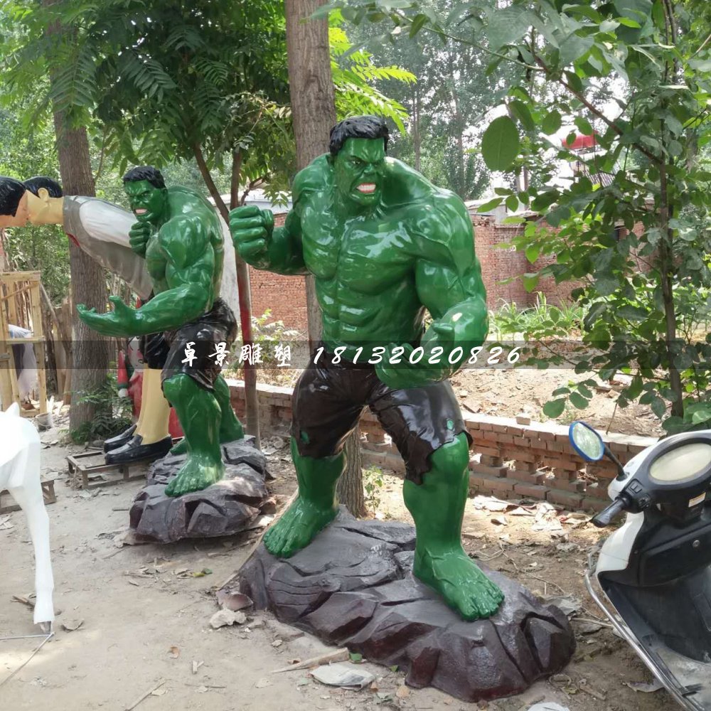 綠巨人雕塑，玻璃鋼仿真電影人物雕塑