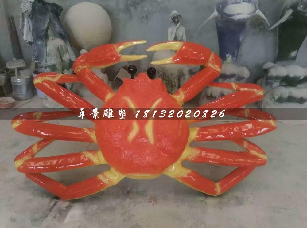 螃蟹雕塑，玻璃鋼仿真動(dòng)物