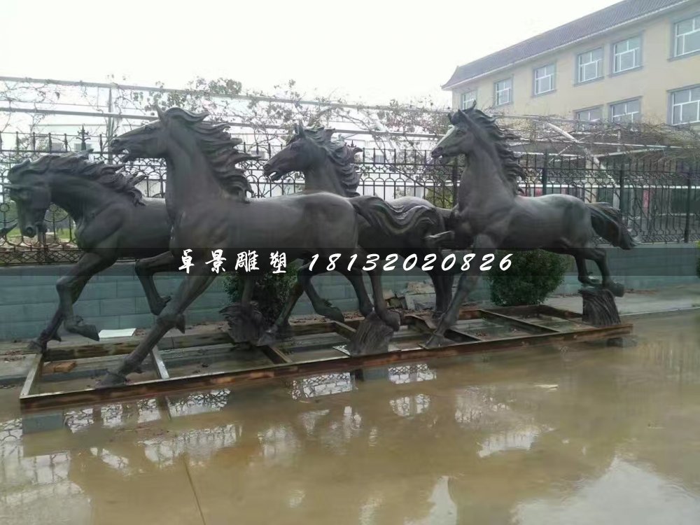 奔馬銅雕，公園動物銅雕