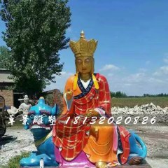 玻璃鋼地藏王雕塑，彩繪佛像雕塑