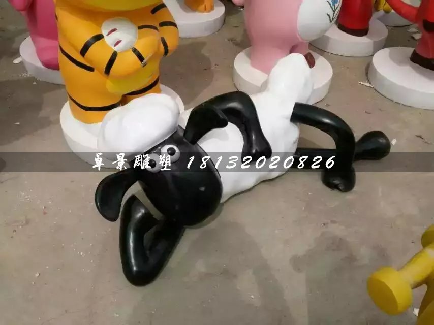 小羊肖恩雕塑，卡通動(dòng)物雕塑