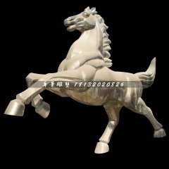 不銹鋼奔馬雕塑，廣場(chǎng)不銹鋼動(dòng)物雕塑