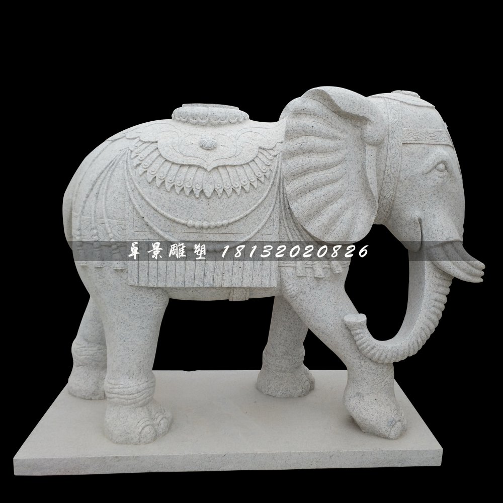 大象石雕，廣場(chǎng)大象石雕 (3)