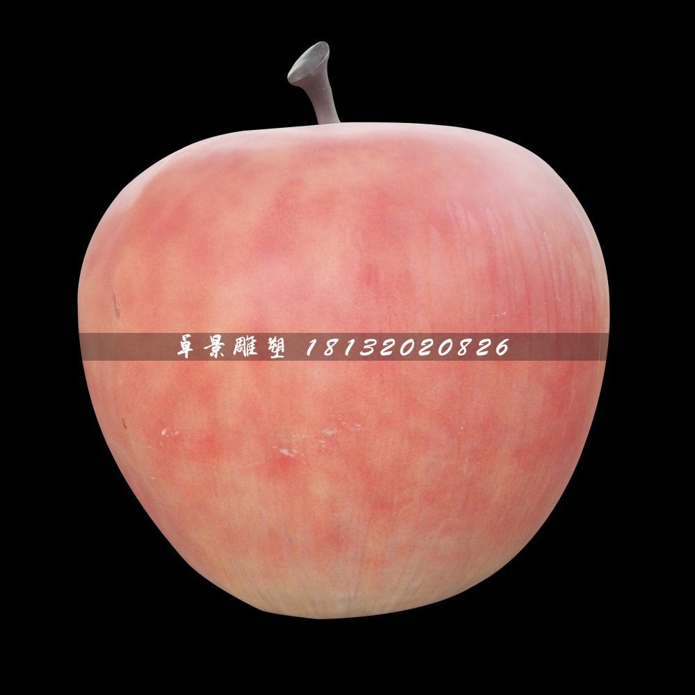 玻璃鋼蘋果雕塑，仿真水果雕塑