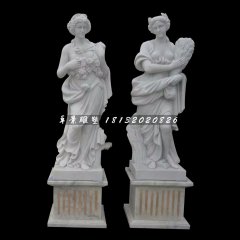 四季神石雕，西方人物石雕