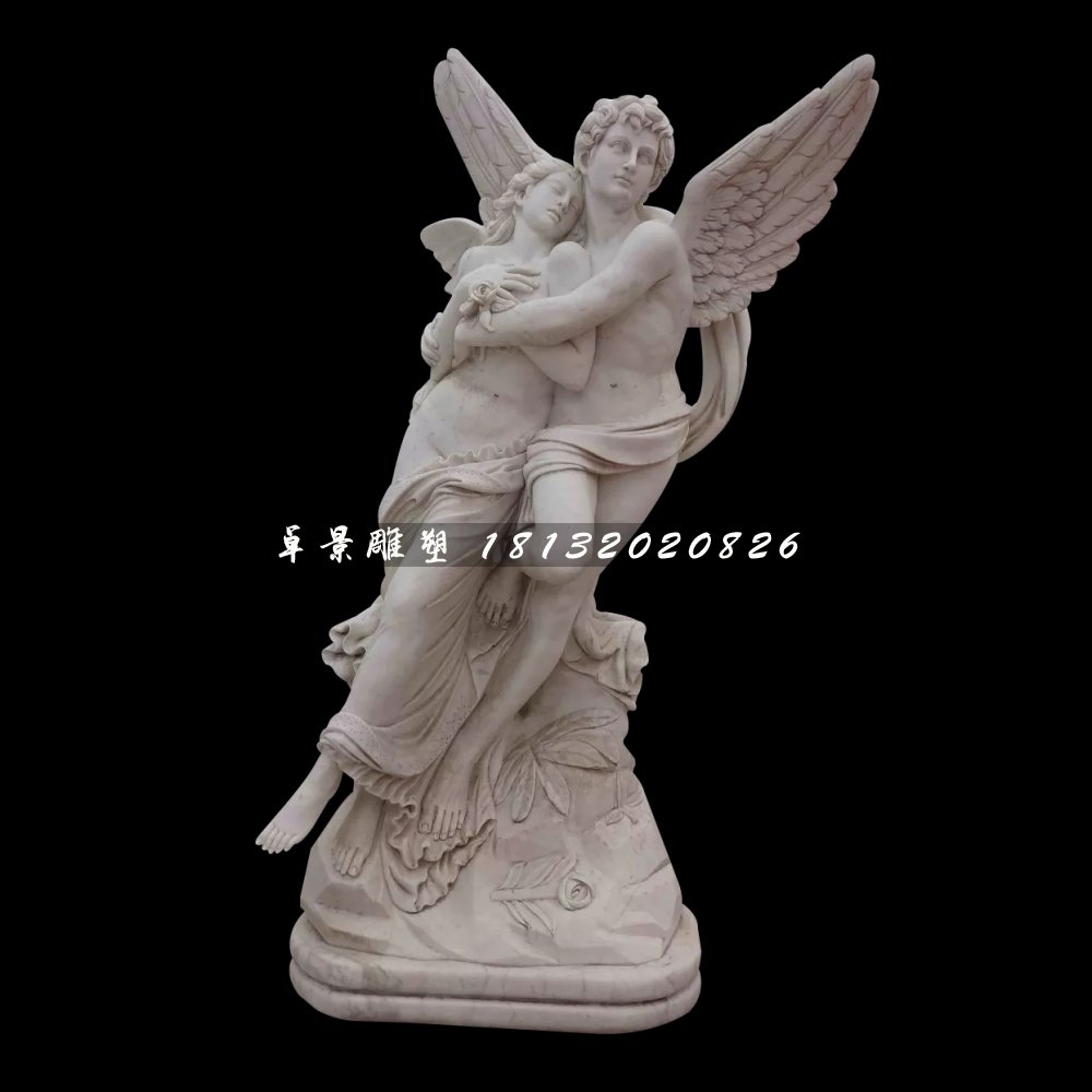 愛神石雕，漢白玉天使石雕