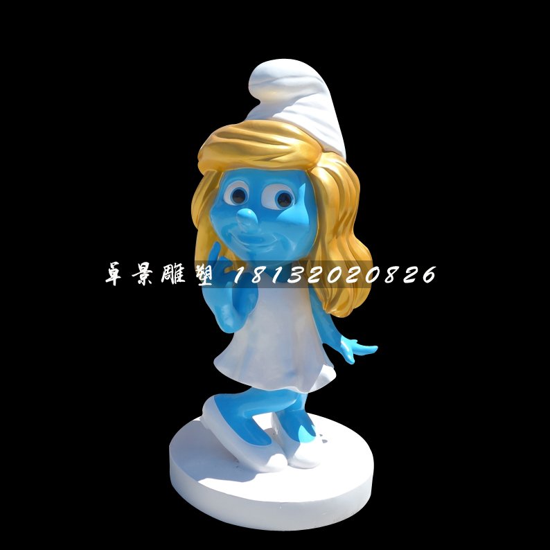 藍精靈雕塑，卡通玻璃鋼雕塑 (3)