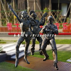 樂隊人物雕塑，玻璃鋼景觀雕塑