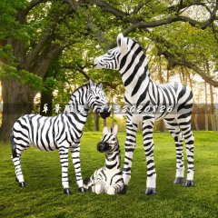 斑馬雕塑，公園仿真動物雕塑