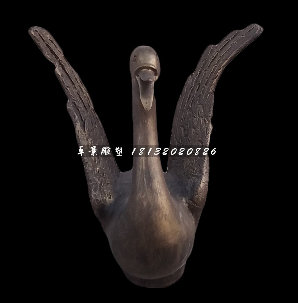 天鵝銅雕，公園天鵝噴泉雕塑