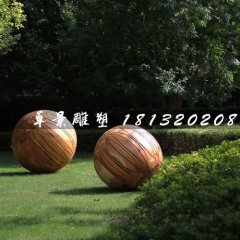 燈籠球銅雕，公園景觀雕塑