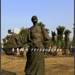 劉伶醉酒銅雕，古代人物銅雕