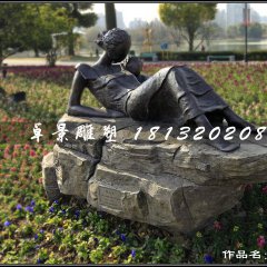 母與子銅雕，公園人物銅雕