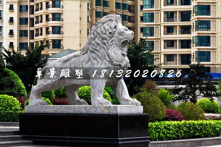 大理石獅子，歐式石獅子 (1)