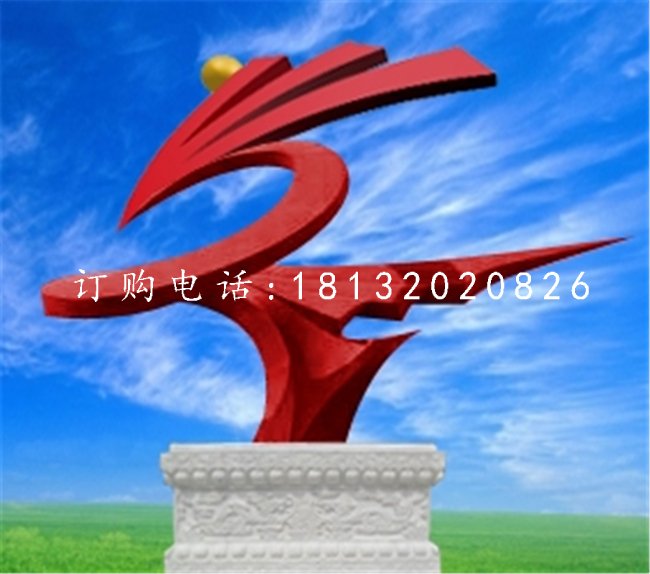 不銹鋼展翅雕塑，企業抽象雕塑