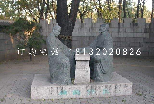 扁鵲行醫石雕，公園古代人物石雕