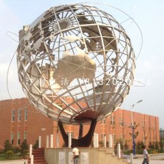 校園不銹鋼雕塑，地球儀雕塑