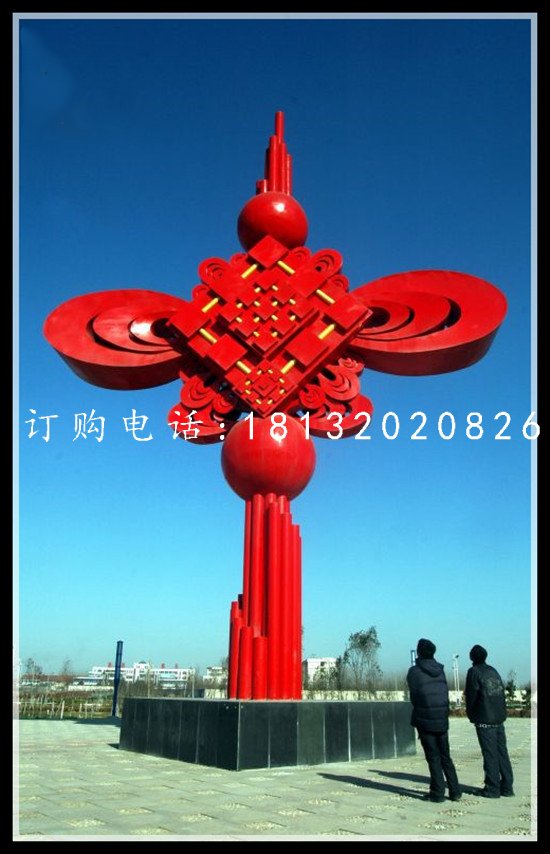 不銹鋼中國結，廣場景觀雕塑