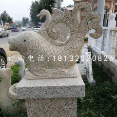 砂巖噴水魚，景觀石雕