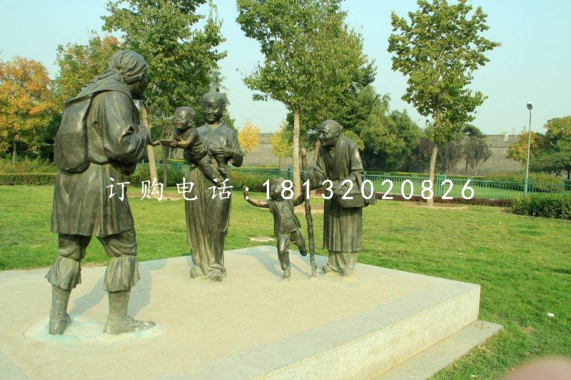 古代人物銅雕，公園景觀銅雕