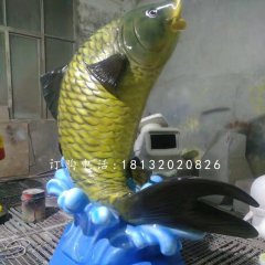 玻璃鋼魚，中華倒刺鲃雕塑