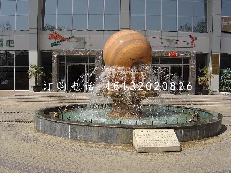 石來轉運球雕塑企業風水球石雕