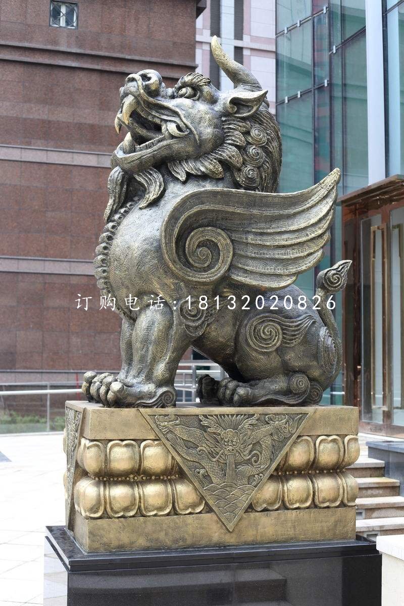 獨(dú)角獸銅雕，法院銅雕