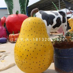 鴨梨雕塑，玻璃鋼水果