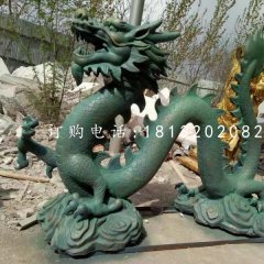 玻璃鋼龍雕塑，玻璃鋼噴漆雕塑