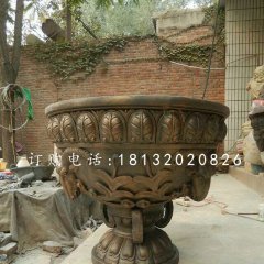 歐式花盆，玻璃鋼仿銅雕塑