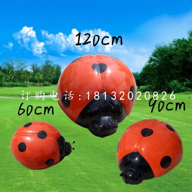 七星瓢蟲雕塑，玻璃鋼仿真昆蟲