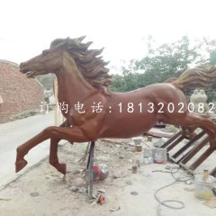 玻璃鋼奔馬，廣場(chǎng)動(dòng)物雕塑