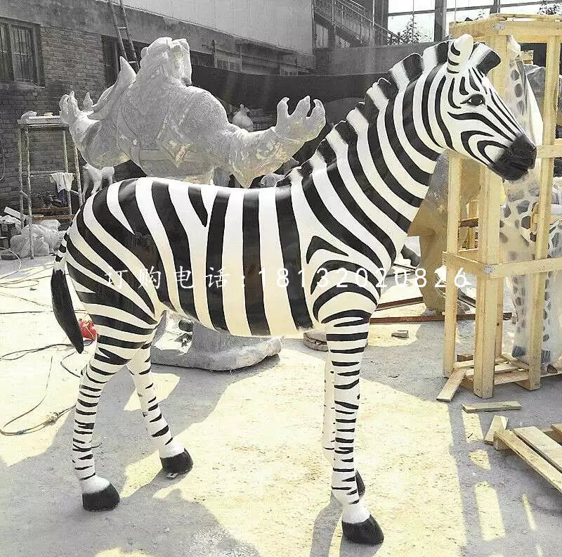 玻璃鋼斑馬，仿真斑馬 (1)