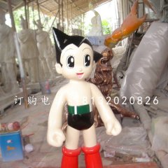 阿童木雕塑，玻璃鋼卡通人物