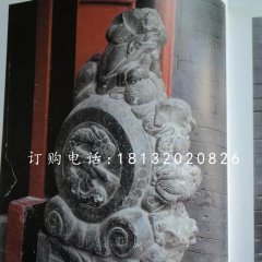 抱鼓石，青石仿古雕塑