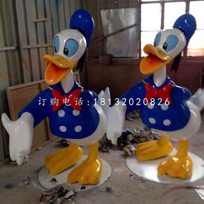 唐老鴨雕塑，玻璃鋼卡通迪士尼雕塑