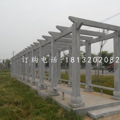 青石長廊，公園景觀石雕