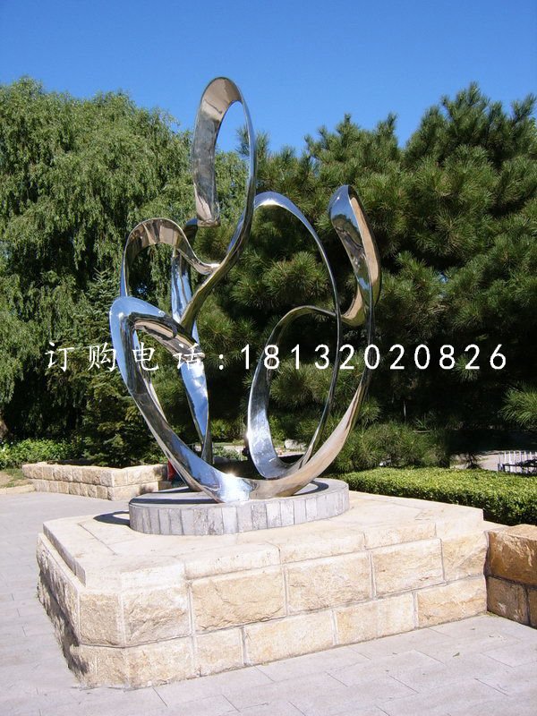 不銹鋼抽象雕塑，公園景觀雕塑